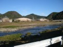 川の向こう側に道の駅があった
